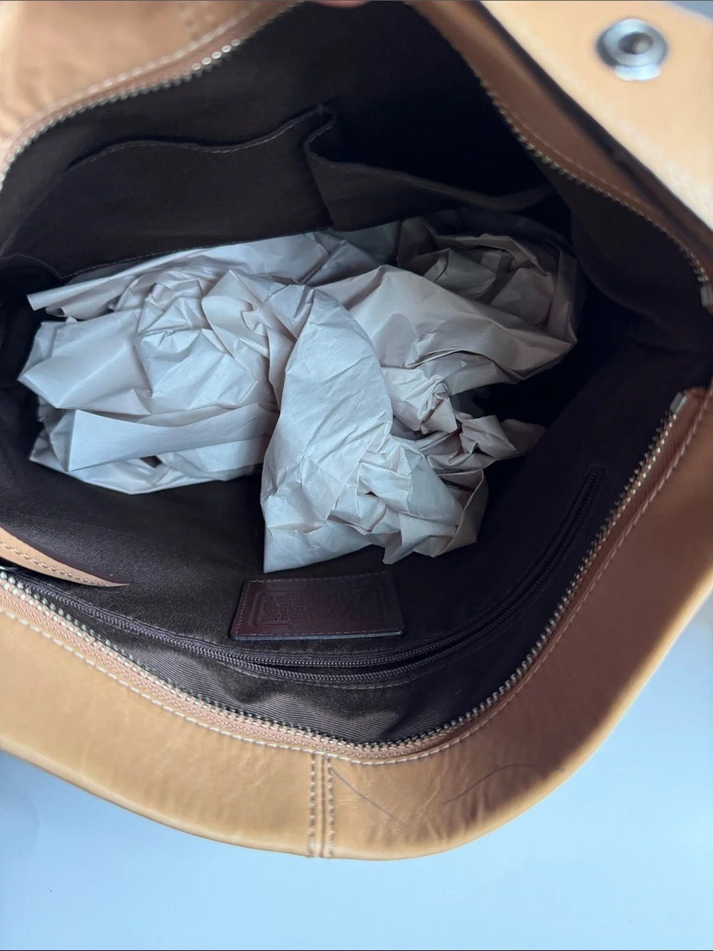 Coach Caramel Leather Shoulder Hobo